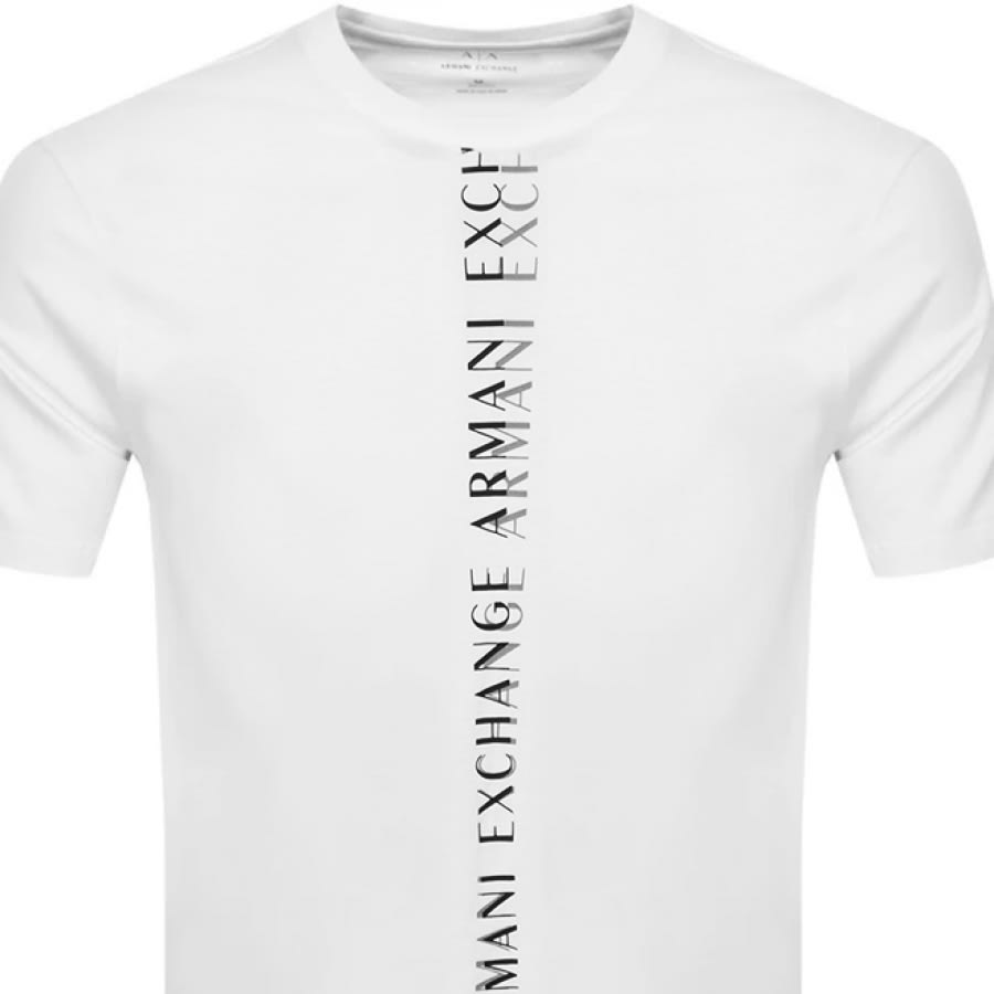 Alternative Image for ProductArmani Exchange Crew Neck Logo T Shirt White2